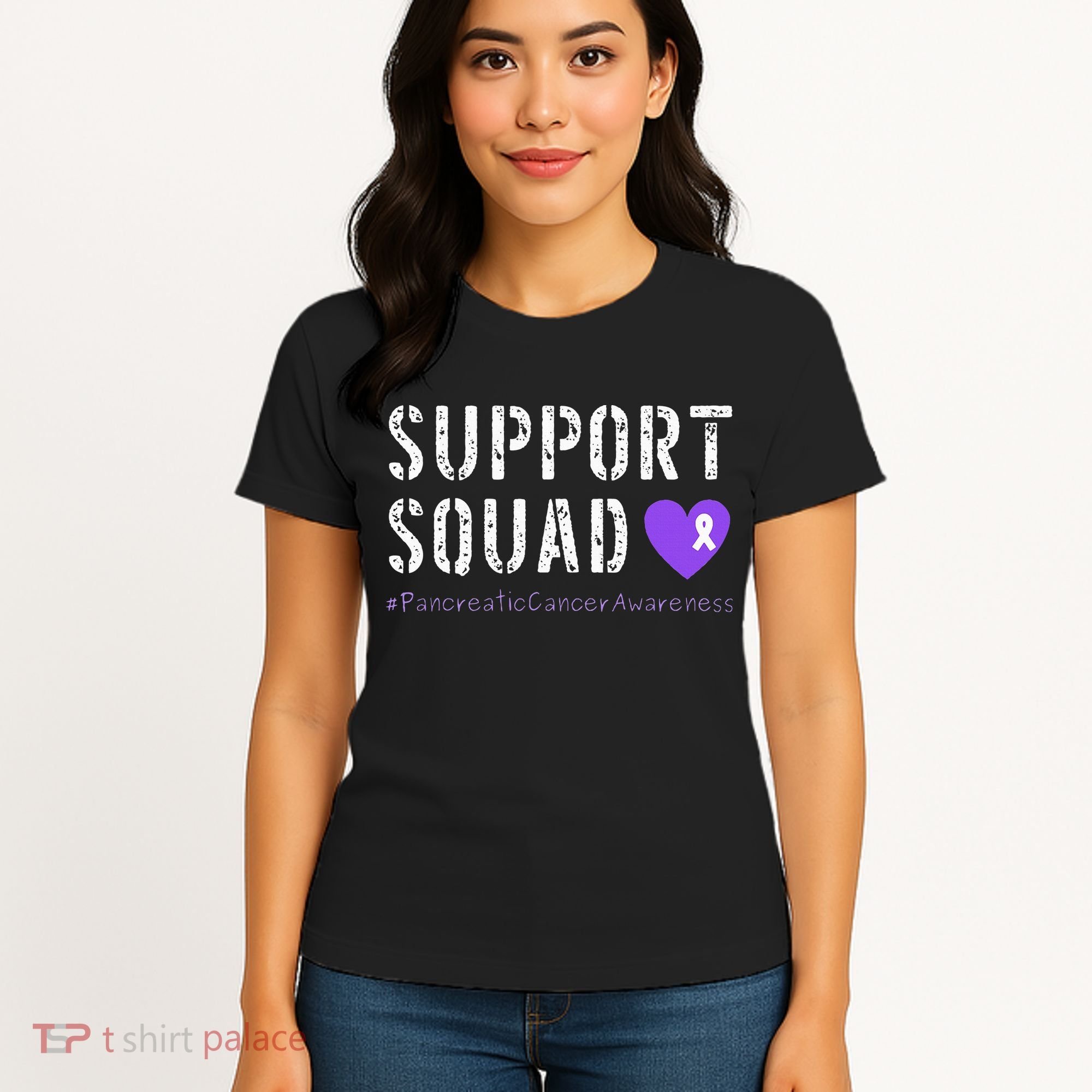 Purple Ribbon Pancreatic Cancer Awareness Women's T-Shirt