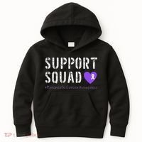 Purple Ribbon Pancreatic Cancer Awareness Kids Hoodie thumb 0
