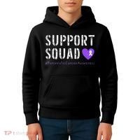 Purple Ribbon Pancreatic Cancer Awareness Kids Hoodie thumb 4