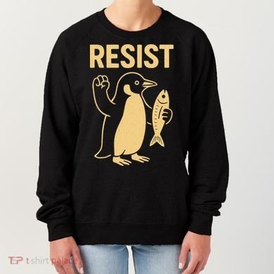 Penguin Resist Penguins Protest Against Tariffs Gift Women's Sweatshirt