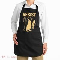 Penguin Resist Penguins Protest Against Tariffs Gift Apron thumb 2
