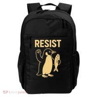 Penguin Resist Penguins Protest Against Tariffs Gift Backpack thumb 0