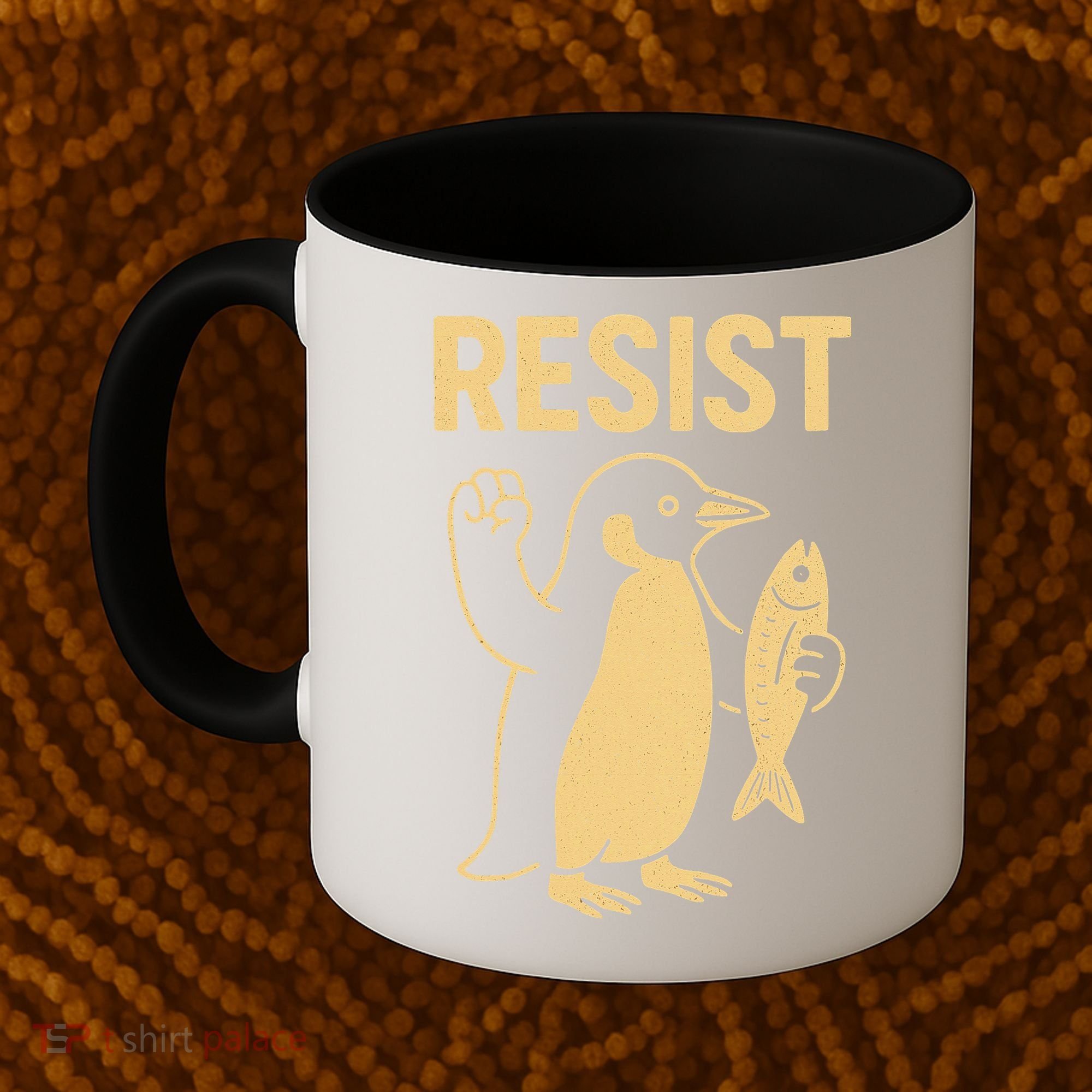 Penguin Resist Penguins Protest Against Tariffs Gift Coffee Mug