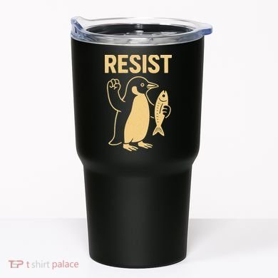 Penguin Resist Penguins Protest Against Tariffs Gift Tumbler