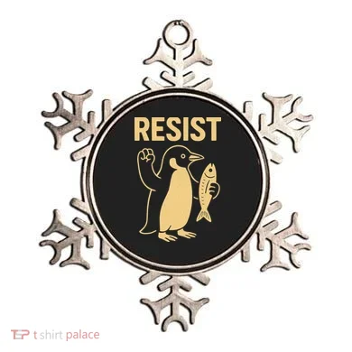 Penguin Resist Penguins Protest Against Tariffs Gift Ornament