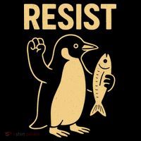 Penguin Resist Penguins Protest Against Tariffs Gift Ornament thumb 1