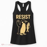 Penguin Resist Penguins Protest Against Tariffs Gift Women's Tank Top thumb 0