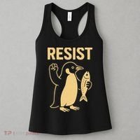 Penguin Resist Penguins Protest Against Tariffs Gift Women's Tank Top thumb 3