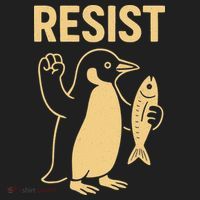 Penguin Resist Penguins Protest Against Tariffs Gift Hat thumb 2