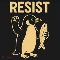 Penguin Resist Penguins Protest Against Tariffs Gift Toddler Hoodie thumb 2