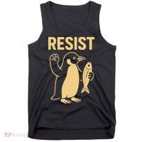 Penguin Resist Penguins Protest Against Tariffs Gift Tank Top thumb 0