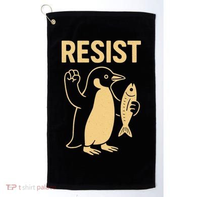 Penguin Resist Penguins Protest Against Tariffs Gift Golf Towel