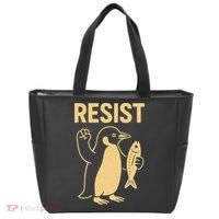 Penguin Resist Penguins Protest Against Tariffs Gift Tote Bag thumb 0