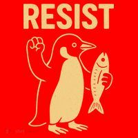 Penguin Resist Penguins Protest Against Tariffs Gift Santa Hat thumb 1