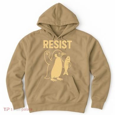 Penguin Resist Penguins Protest Against Tariffs Gift Hoodie