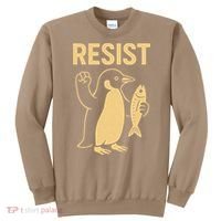 Penguin Resist Penguins Protest Against Tariffs Gift Sweatshirt thumb 0