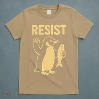 Penguin Resist Penguins Protest Against Tariffs Gift T-Shirt thumb 5