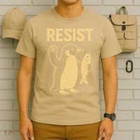 Penguin Resist Penguins Protest Against Tariffs Gift T-Shirt thumb 6