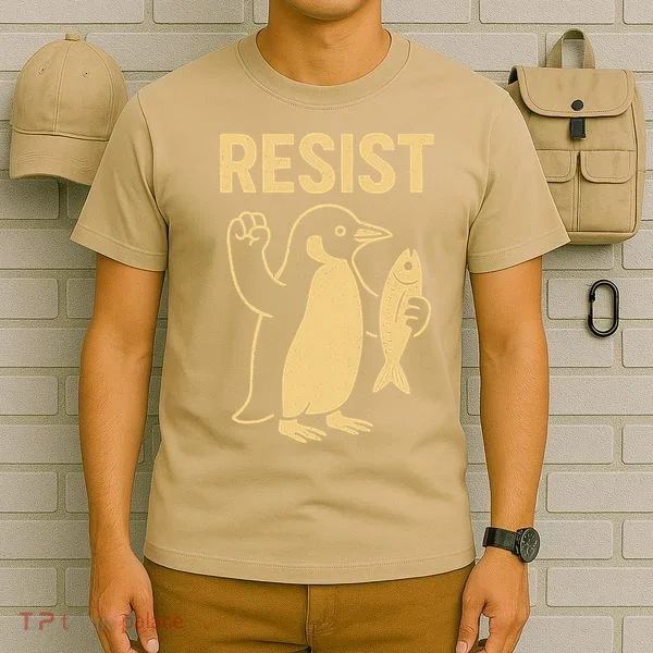 Penguin Resist Penguins Protest Against Tariffs Gift T-Shirt