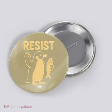 Penguin Resist Penguins Protest Against Tariffs Gift Button