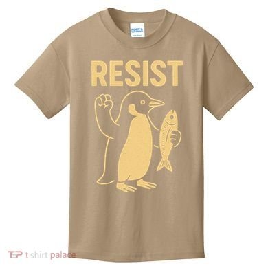Penguin Resist Penguins Protest Against Tariffs Gift Kids T-Shirt