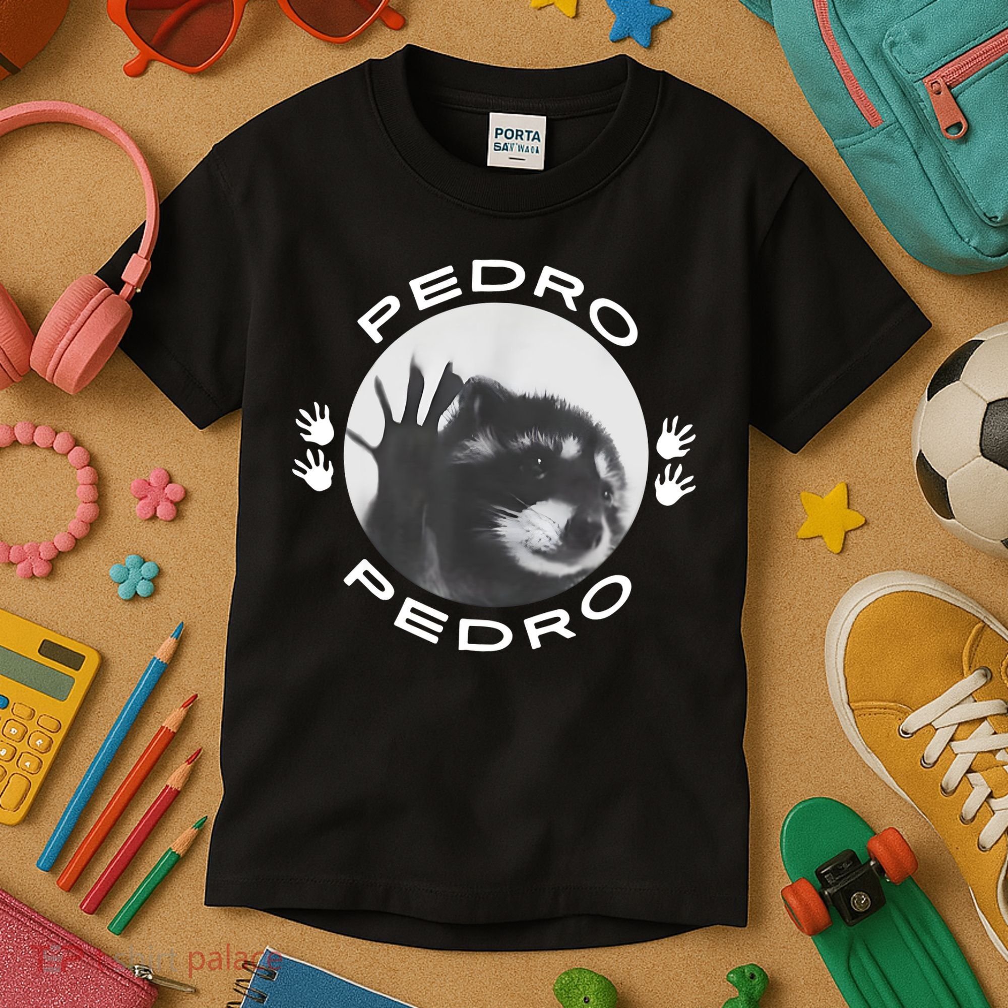 Pedro Raccoon Kids T-Shirt