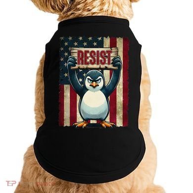Penguin Resist Penguins Protest Against Tariffs Doggie Tank