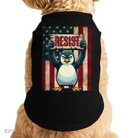 Penguin Resist Penguins Protest Against Tariffs Doggie Tank thumb 0