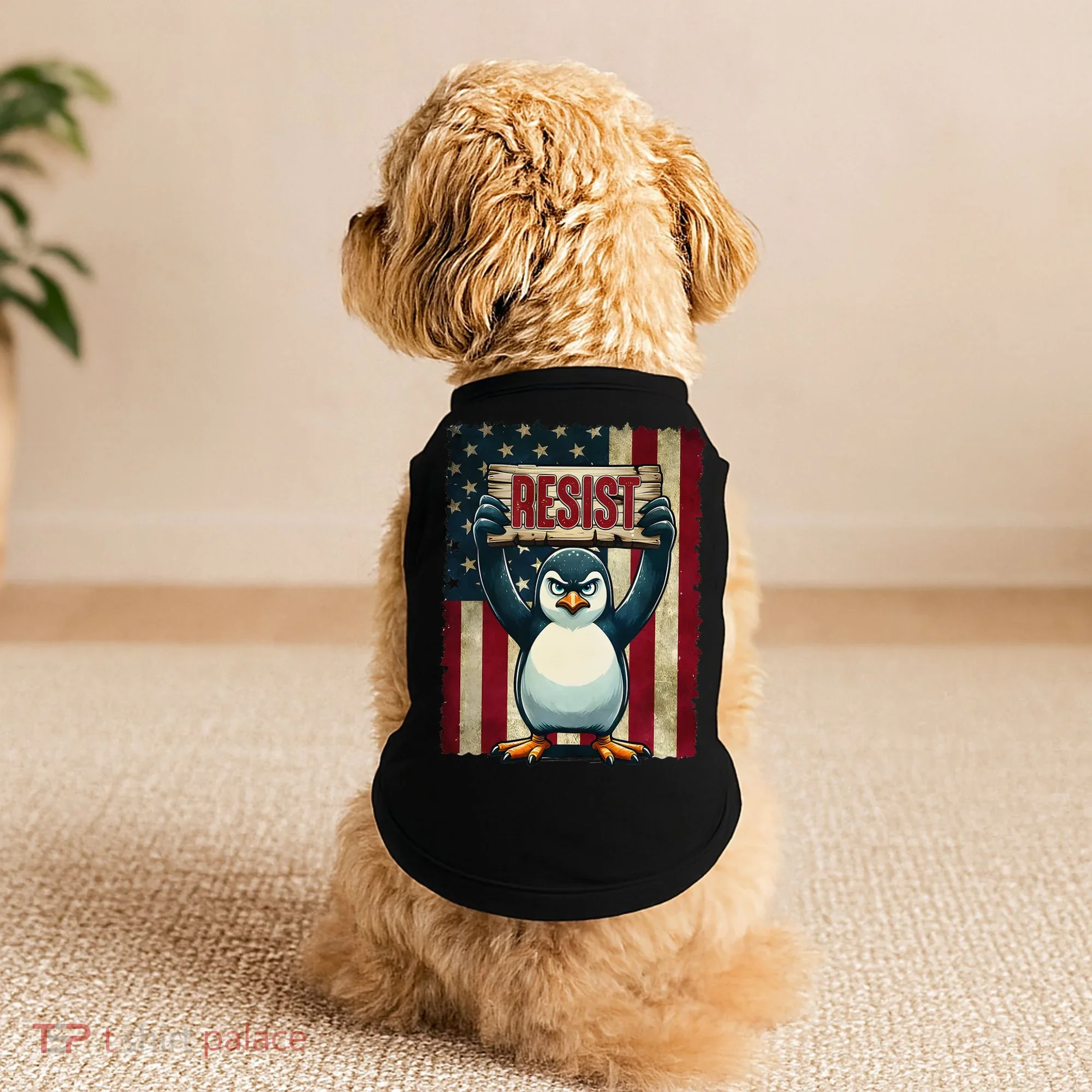 Penguin Resist Penguins Protest Against Tariffs Doggie Tank
