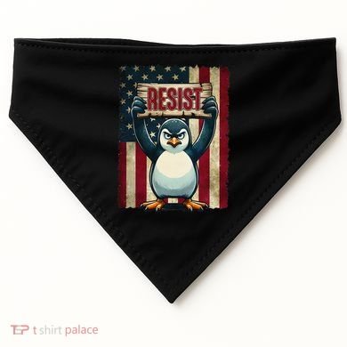 Penguin Resist Penguins Protest Against Tariffs USA-Made Doggie Bandana
