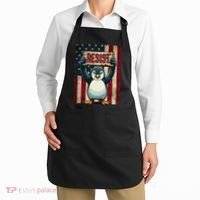 Penguin Resist Penguins Protest Against Tariffs Apron thumb 2
