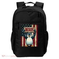 Penguin Resist Penguins Protest Against Tariffs Backpack thumb 0