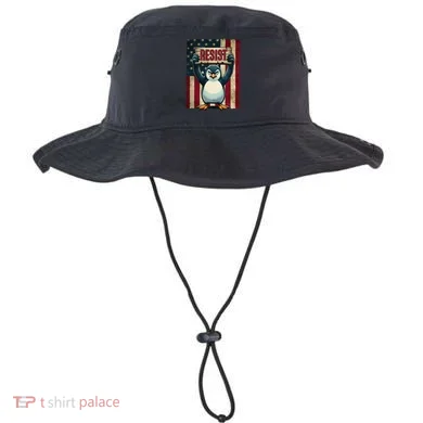 Penguin Resist Penguins Protest Against Tariffs Bucket Hat
