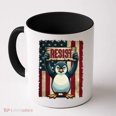 Penguin Resist Penguins Protest Against Tariffs Coffee Mug