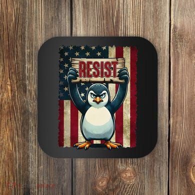 Penguin Resist Penguins Protest Against Tariffs Coaster