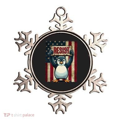 Penguin Resist Penguins Protest Against Tariffs Ornament