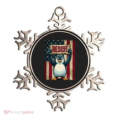 Penguin Resist Penguins Protest Against Tariffs Ornament