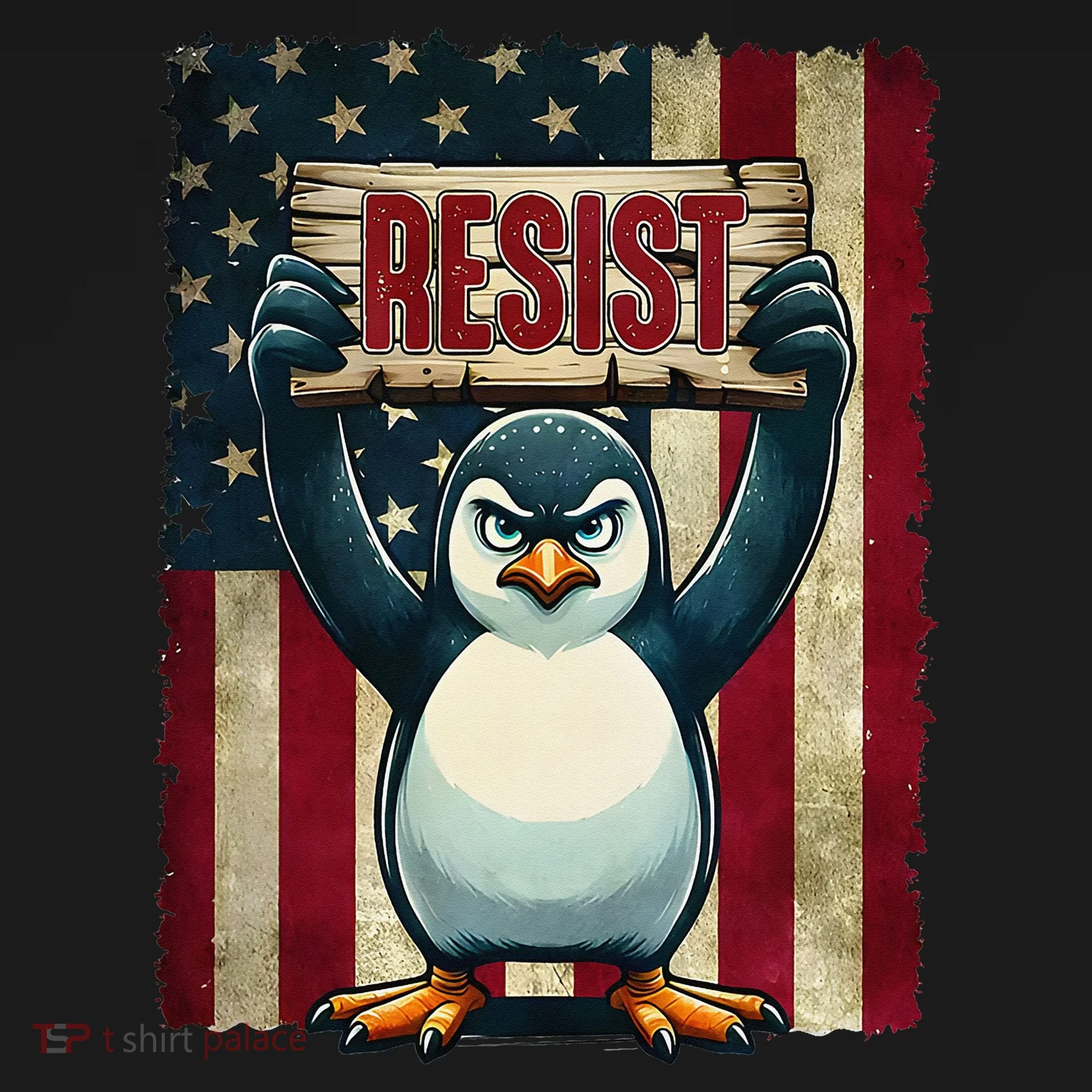 Penguin Resist Penguins Protest Against Tariffs Baby Bodysuit
