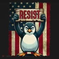 Penguin Resist Penguins Protest Against Tariffs Toddler Hoodie thumb 2