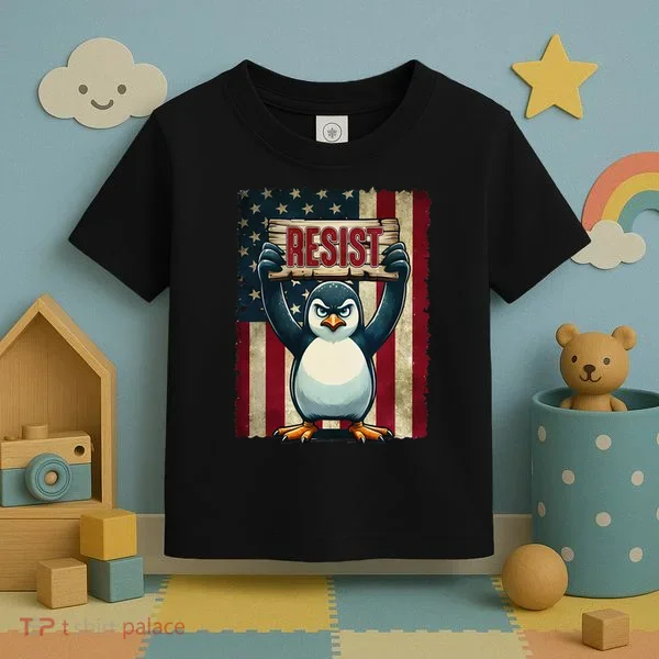 Penguin Resist Penguins Protest Against Tariffs Toddler T-Shirt