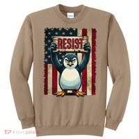 Penguin Resist Penguins Protest Against Tariffs Sweatshirt thumb 0