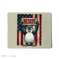 Penguin Resist Penguins Protest Against Tariffs Mousepad thumb 0