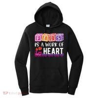 Pediatrician RN Pediatric Nurse PEDS Is A Work Of Heart Women's Hoodie thumb 0