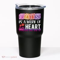 Pediatrician RN Pediatric Nurse PEDS Is A Work Of Heart Tumbler thumb 0