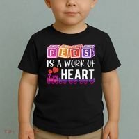 Pediatrician RN Pediatric Nurse PEDS Is A Work Of Heart Toddler T-Shirt thumb 2