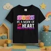 Pediatrician RN Pediatric Nurse PEDS Is A Work Of Heart Toddler T-Shirt thumb 3