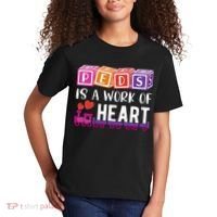 Pediatrician RN Pediatric Nurse PEDS Is A Work Of Heart Kids T-Shirt thumb 2
