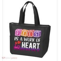 Pediatrician RN Pediatric Nurse PEDS Is A Work Of Heart Tote Bag thumb 3