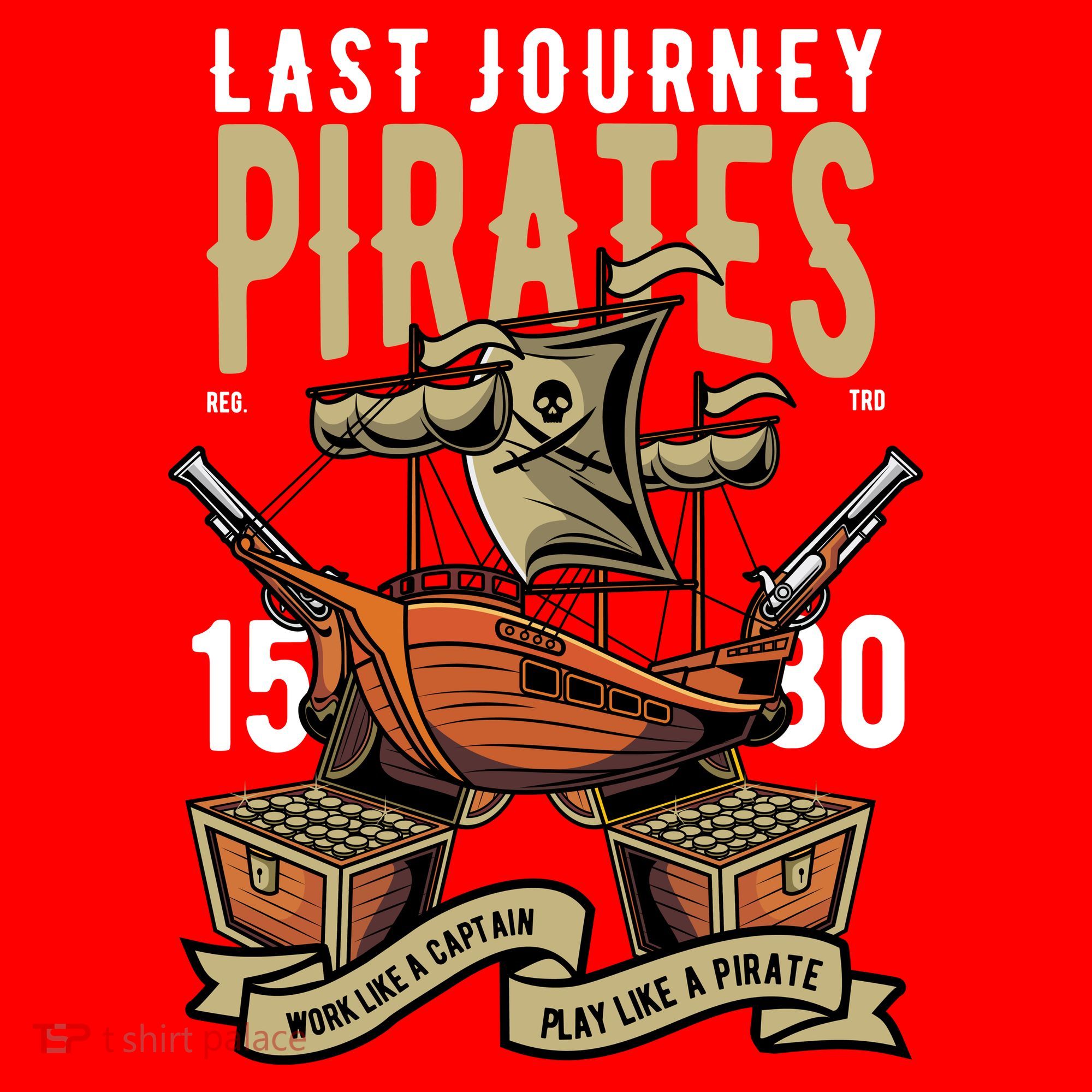 Pirates Retro Santa Hat