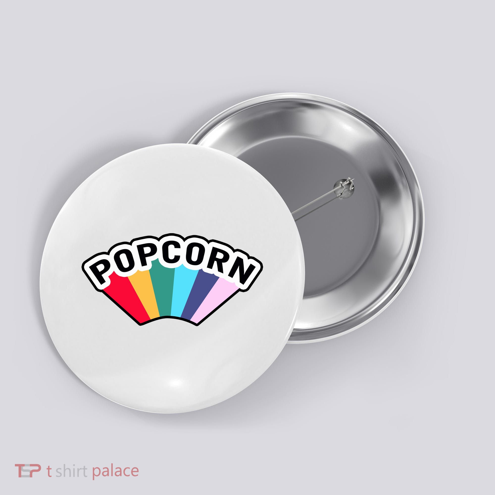 Popcorn Rainbow Button